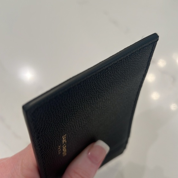 Ysl Saint Laurent Uptown Leather Card Holder Case Wallet insert Pristine - Picture 6 of 9